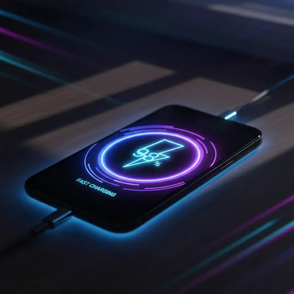 Smartphone fast charging display